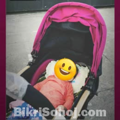 Baby Stroller with Rocking Mood and Adjustable Handle Bar